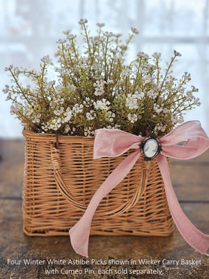 Winter White Astilbe Pick