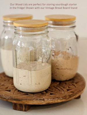 Wood Lids for Sourdough Starter