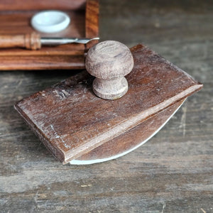 For those who still appreciate communicating via pen and ink, this Vintage Style Wood Ink Blotter is a lovely accessory for your writing needs. Blotter comes with one piece of blotter paper. Please note that we do not sell replacement blotter paper. Pictured pen and inkwells not included.