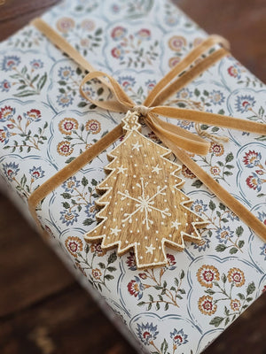 Wood Gingerbread Style Ornaments