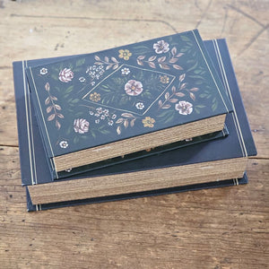 Woodland Book Box Set, Woodland Cottage Style Book Box , Mushroom Book Box, Folk Art Book Box