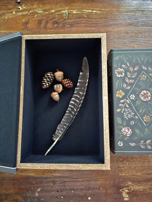 Woodland Book Box Set, Woodland Cottage Style Book Box , Mushroom Book Box, Folk Art Book Box