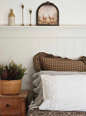 Vintage Style Crochet Lace and Pleated Edge Pillowcase Set