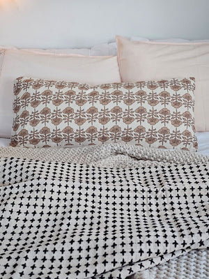 Cross Stitched Reversible Throw Blanket