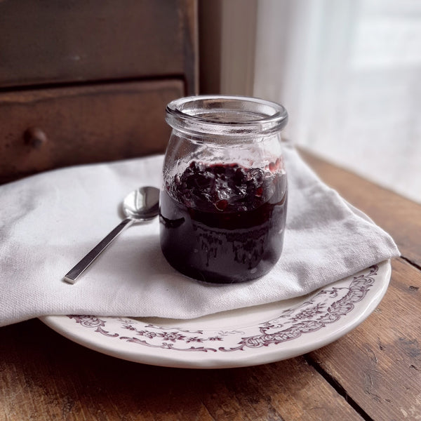 French Style Yogurt Jars and Demitasse Spoon Set - Farmhouse Wares