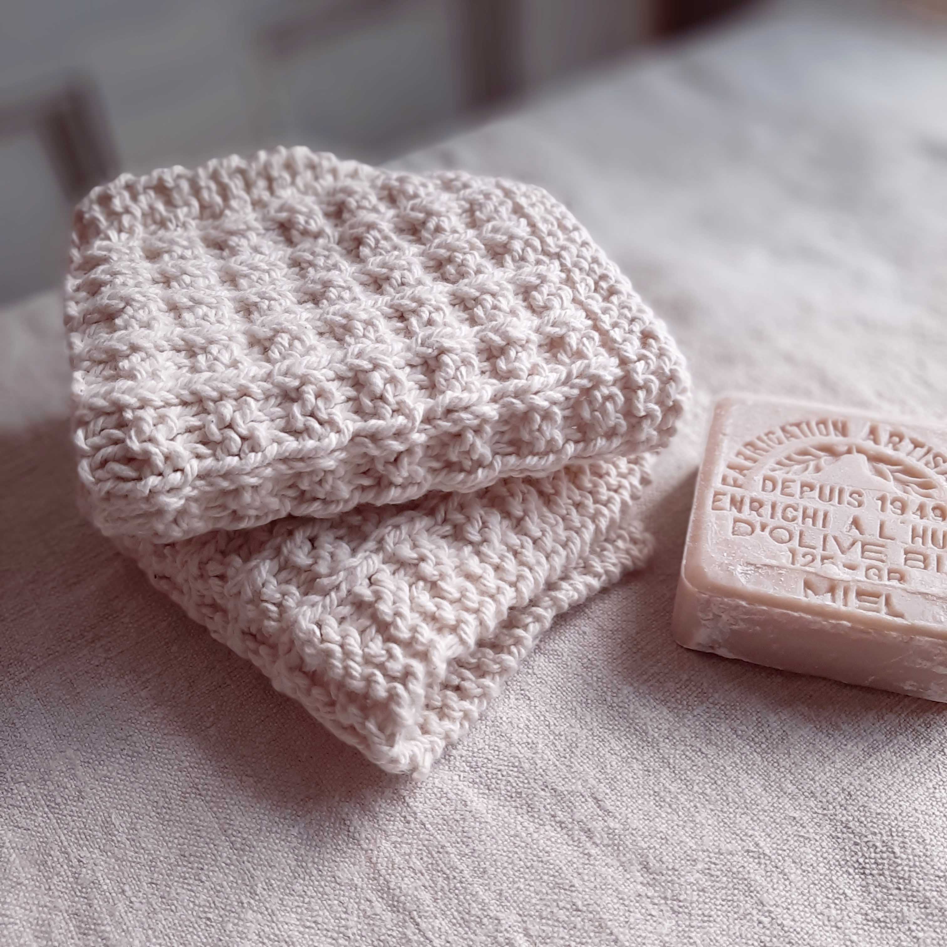 100% Cotton Hand-Knit Dish Scrubber, Set Of 2 In Farmhouse Confetti —  nest handmade