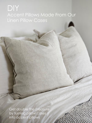 Linen Pillowcases made into Accent Pillows