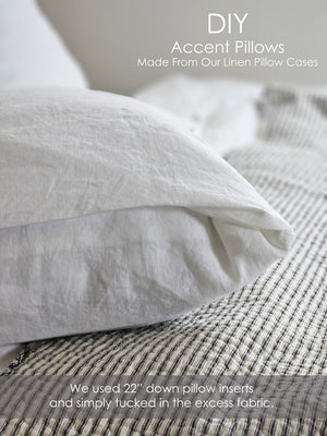 Linen Pillowcases made into Accent Pillows
