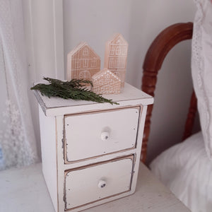 Weathered White Tabletop Drawers