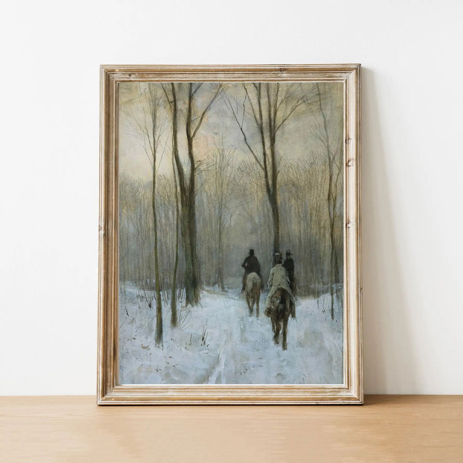 You can almost hear the snow crunching underfoot in this enchanted print. This Quiet Winter Trail is a reproduction of a vintage painting. It is printed on high quality card stock with archival ink. Original art has been digitally retouched to preserve characteristics, grain and cracks. Image size: 10"x 8". No frame included. 