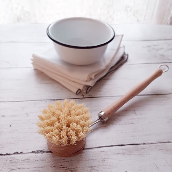 Wooden Dish Brush - Horsehair Bristles — Sunday Shop