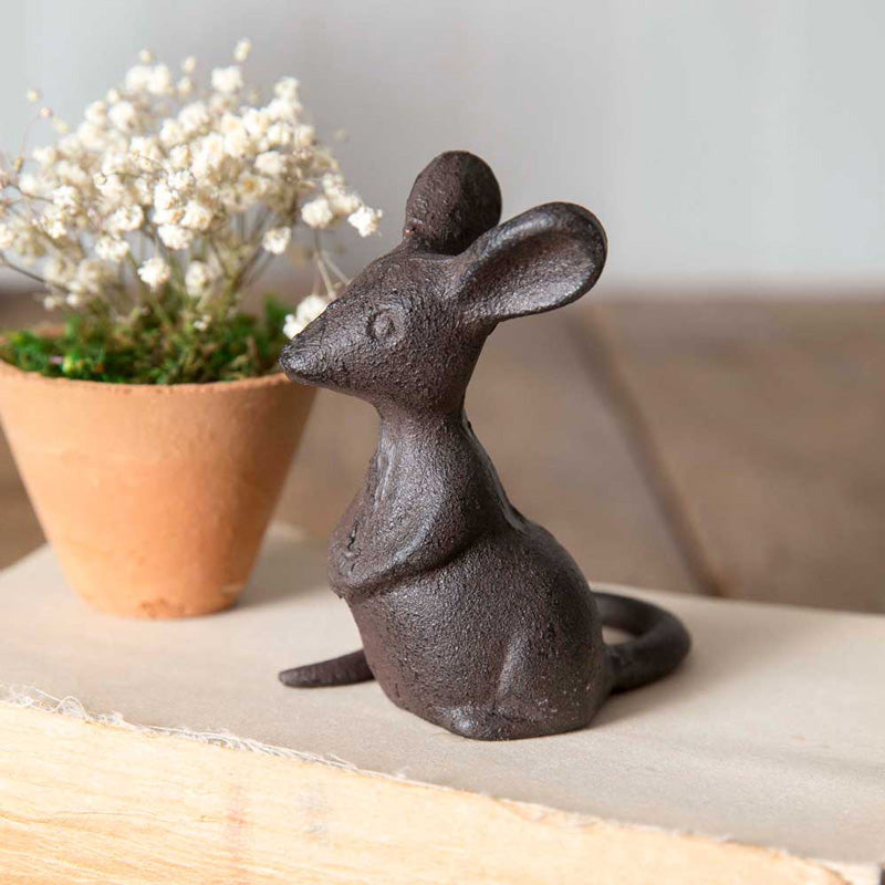 Our Cast Iron Mouse is a farmhouse must-have. This sweet little guy will be right at home in many settings.