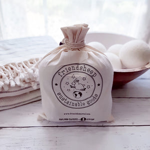 Our amazing Friendsheep Eco Dryer Balls naturally soften and fluff your laundry while helping you reduce drying time by 20% to 40% depending on load size. Hand made from 100% organic and cruelty-free certified New Zealand wool to the core - no fillers or additives. In additional to being 100% compostable, these eco-friendly dryer balls increase dryer efficiency.  Their movement helps separate your fabrics allowing the heat to better flow between them. This will reduce wrinkles, static cling, and will help y